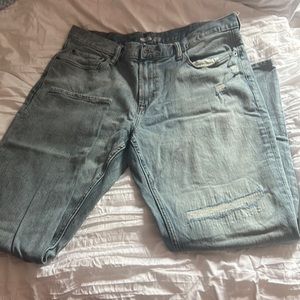 Old navy relaxed slim taper denim ripped jeans